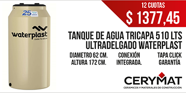 Tanque de Agua Tricapa 510 Lts Ultradelgado Waterplast