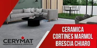 Cer. Cortines Marmol 60 x 60 Cj. 1.44 m2 Brescia Chiaro