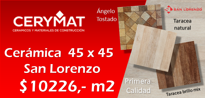 Cerámicas 45 x 45