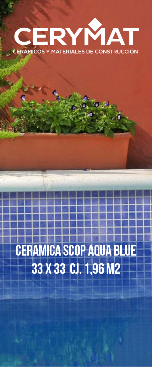 Ceramica Scop Aqua Blue 33 x 33 Cj. 1,96 M2