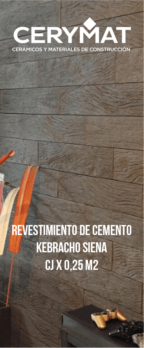Revestimiento de cemento Kebracho Siena Cj X 0,25 M2