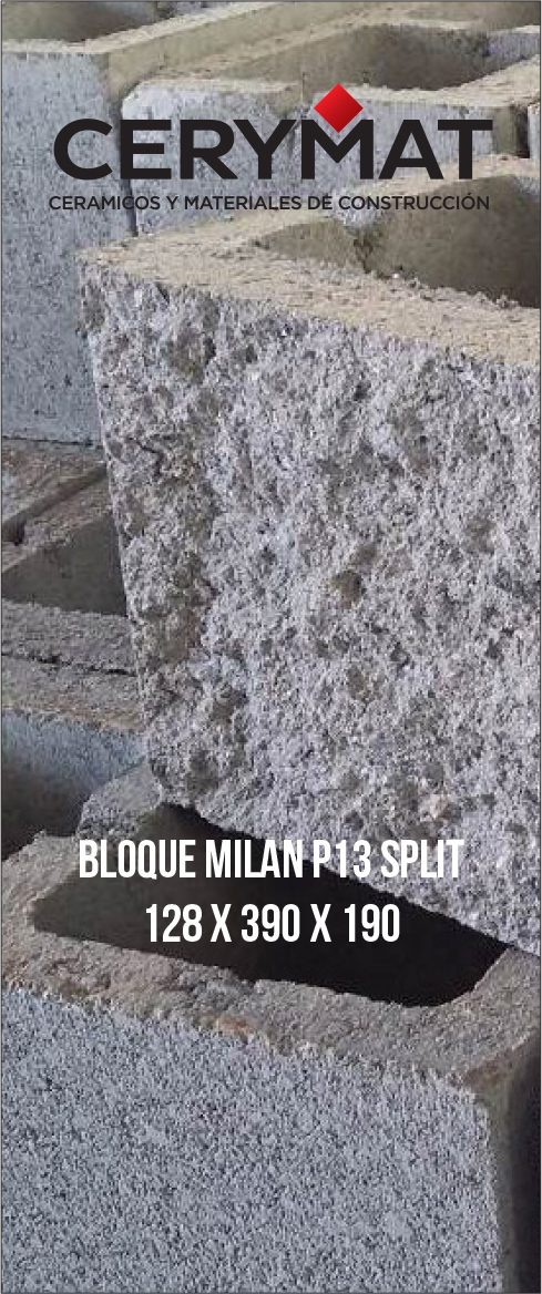 Bloque Milan P13 Split 128 X 390 X 190
