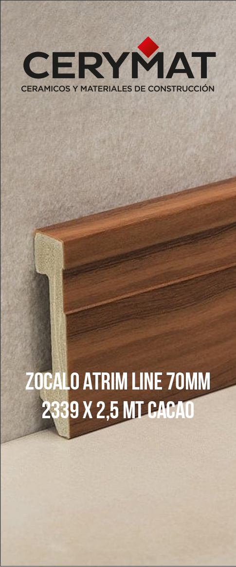 Zocalo Atrim Line 70mm 2339 X 2,5 Mt Cacao