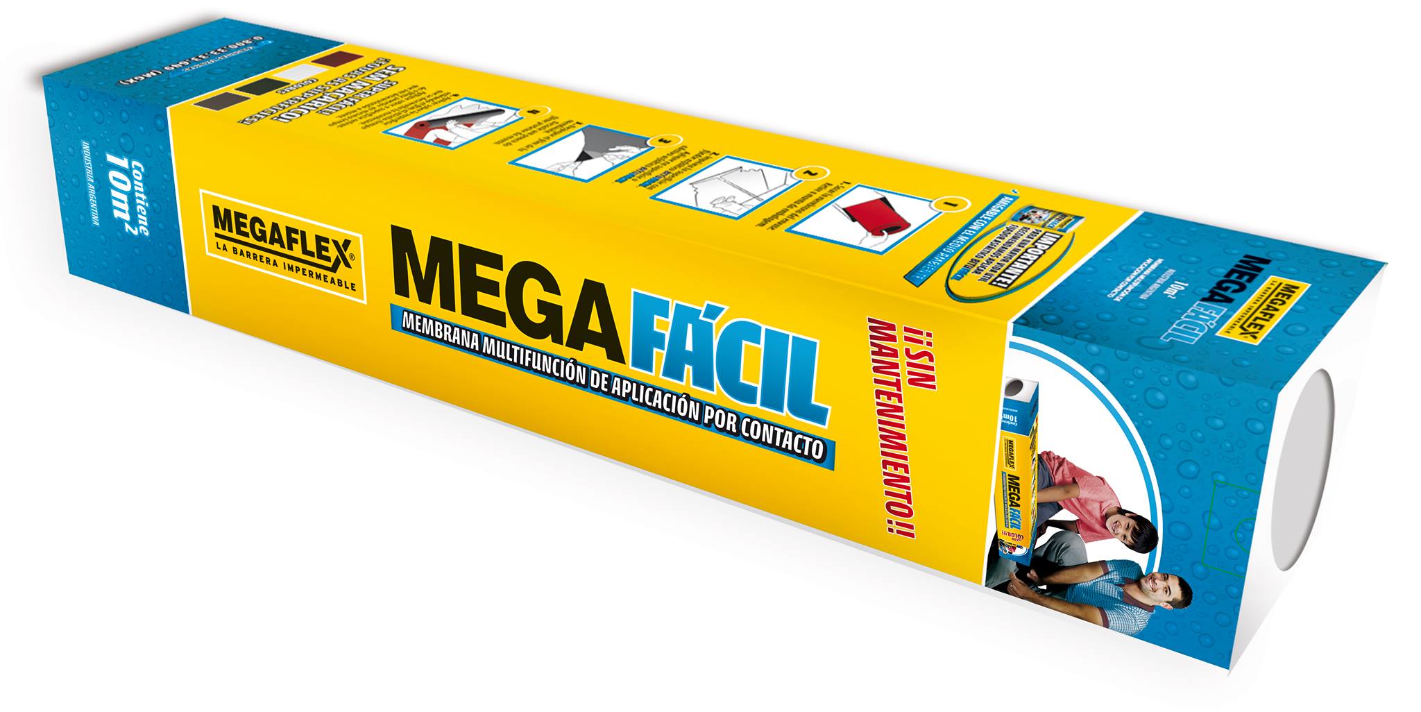 Membrana Megaflex Megafacil Con Bitufacil X 10 Mts