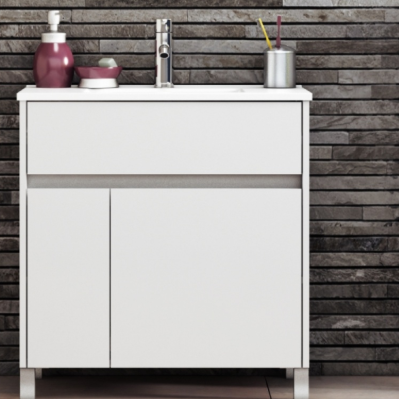 VANITORY SCHNEIDER NATURE 80 CM BLANCO BRILLANTE