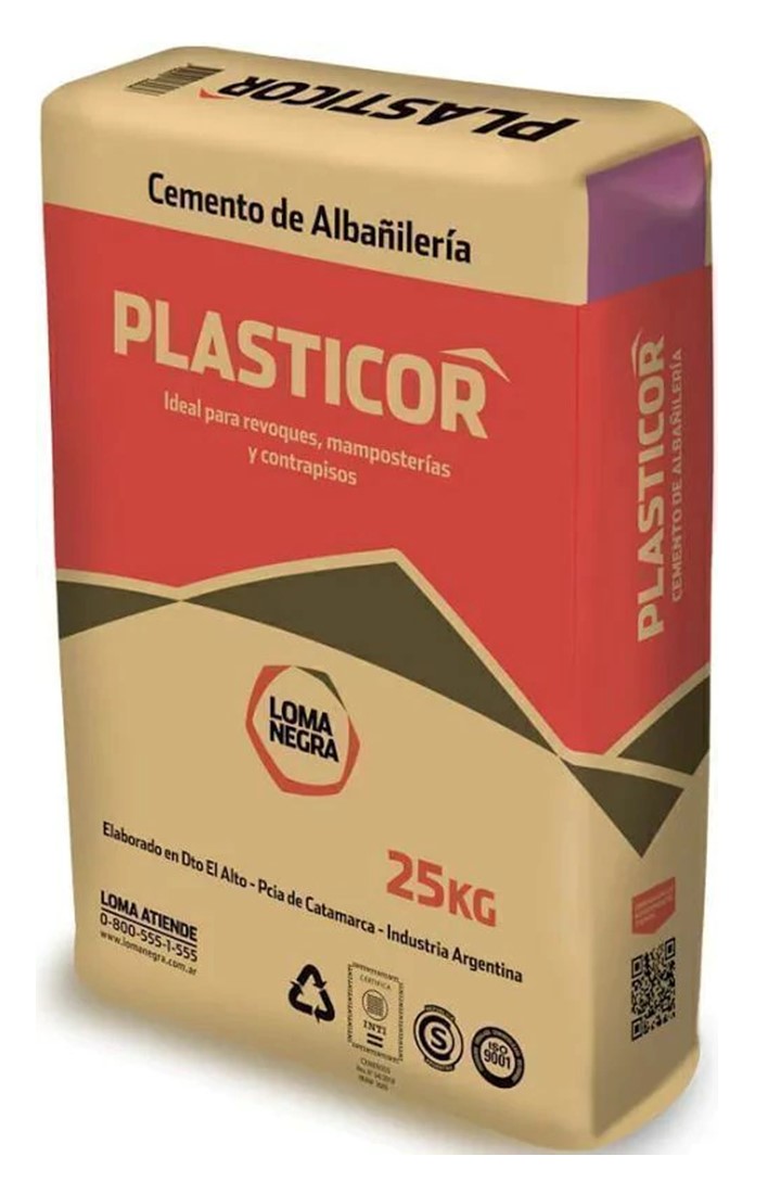 PLASTICOR LOMA NEGRA BOLSA X 25 KGS